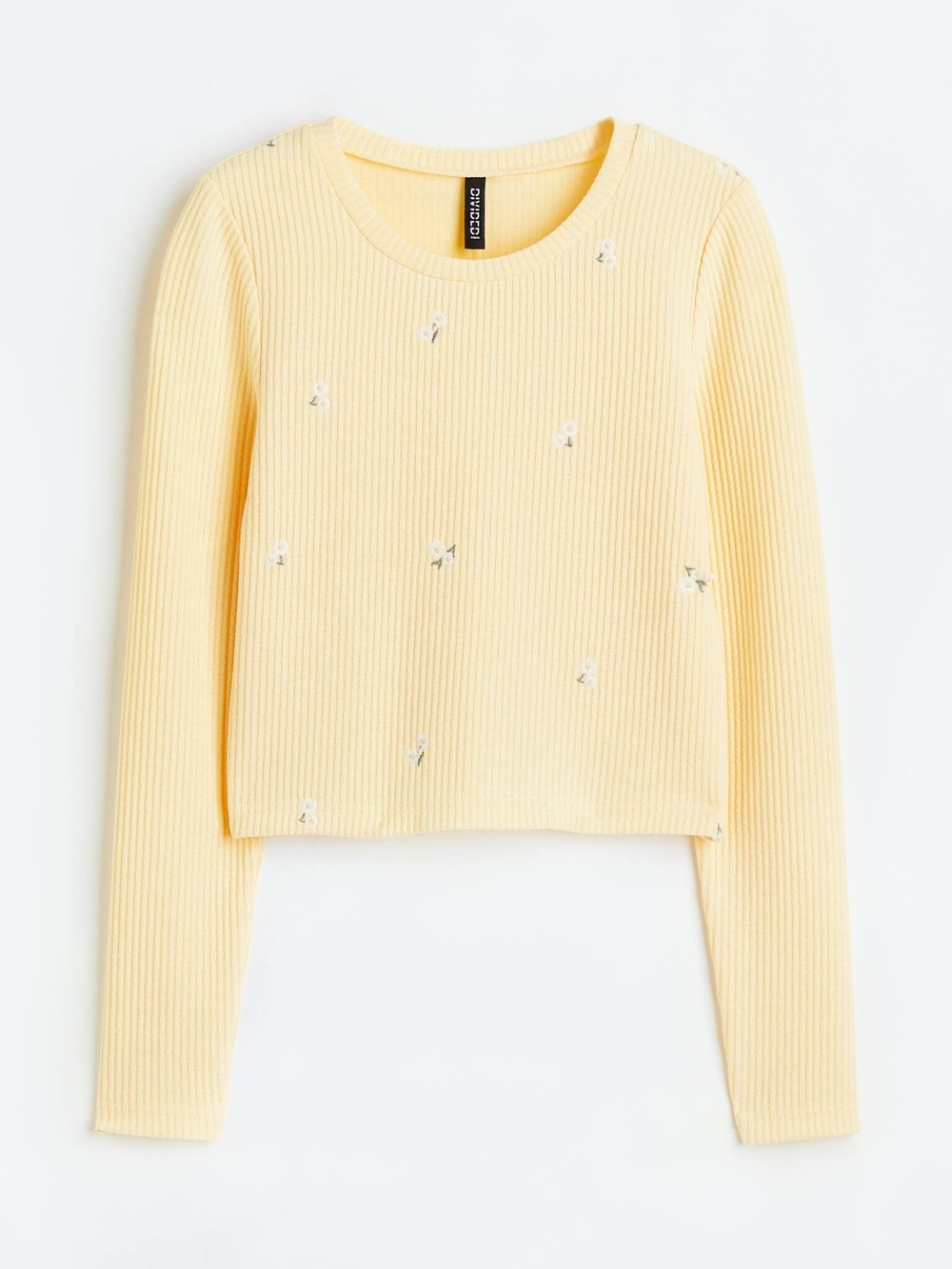 NWOT H&M Divided light yellow long sleeve top